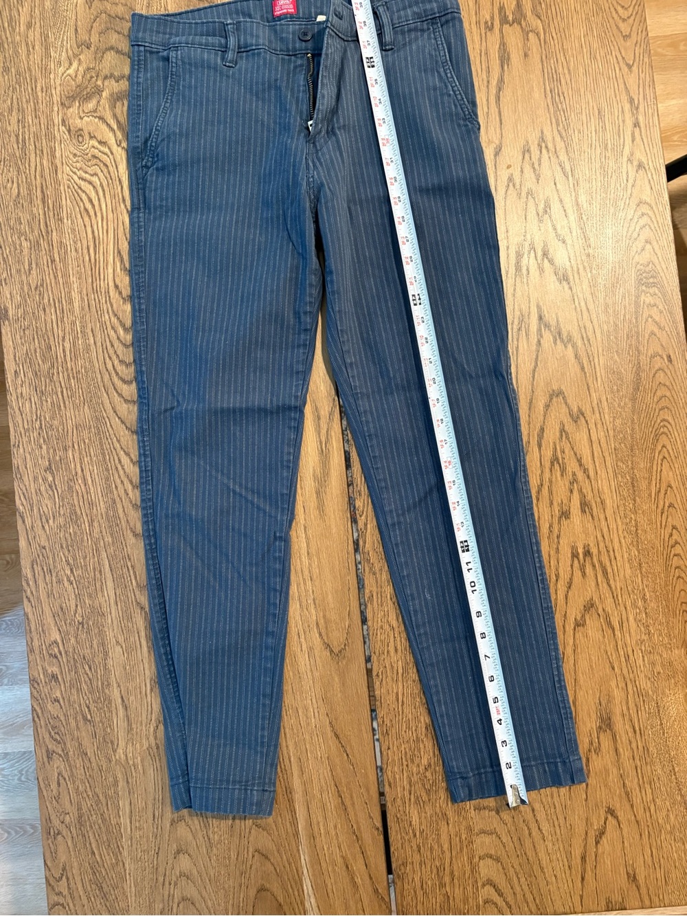 Levi’s XX Chino Standard Taper Pinstripe Pants Men’s 31x32 Navy Stretch Casual